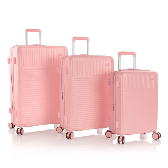 Heys Pastel 4 ruote Set di valigie 3 pezzi con piega di espansione