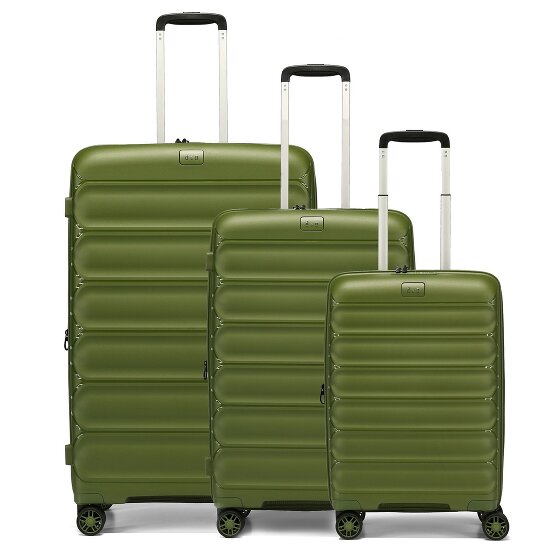 d&n Travel Line 4700 4 ruote Set di valigie 3 pezzi con piega di espansione