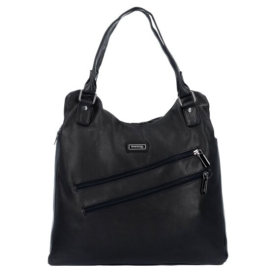 Greenland Nature Borsa a tracolla in pelle nappa nera 38 cm