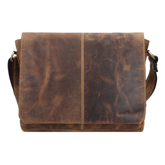 Greenburry Borsa a tracolla messenger vintage in pelle 33 cm