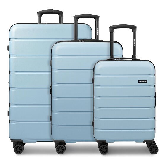 Saxoline Miami 4 ruote Set di valigie 3 pezzi con piega di espansione