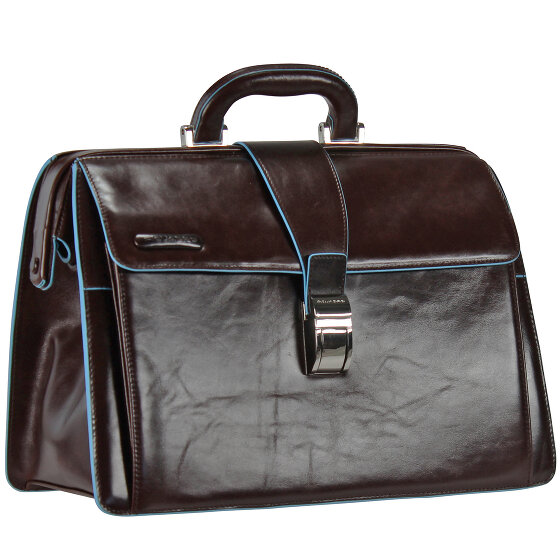 Piquadro Astuccio medico quadrato blu in pelle 36 cm