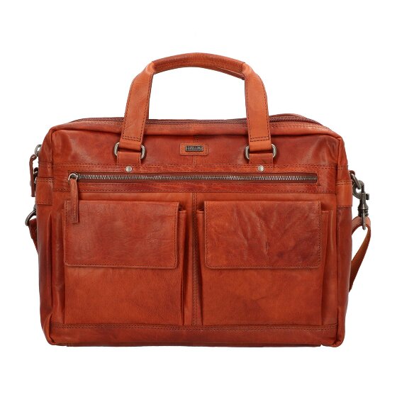 Spikes & Sparrow Cartella in pelle con scomparto per laptop da 41 cm