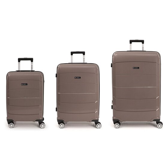 Gabol Midori 4 Roll Suitcase Set 3pcs.
