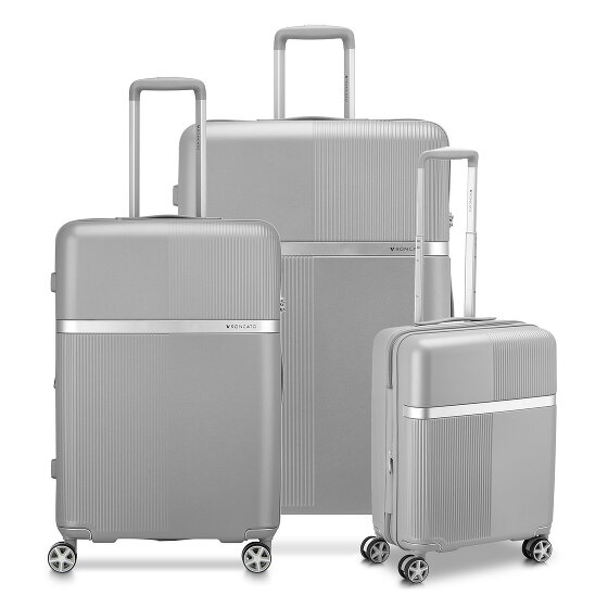 Roncato Airglam 4 ruote Set di valigie 3 pezzi con piega di espansione