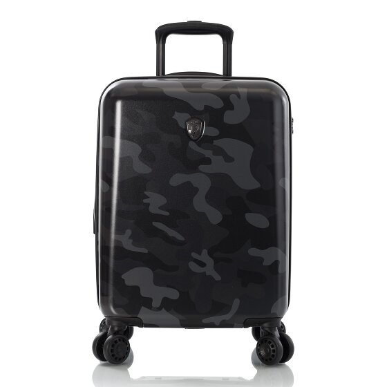 Heys Black Camo 4 ruote Carrello della cabina S 53 cm con piega di espansione