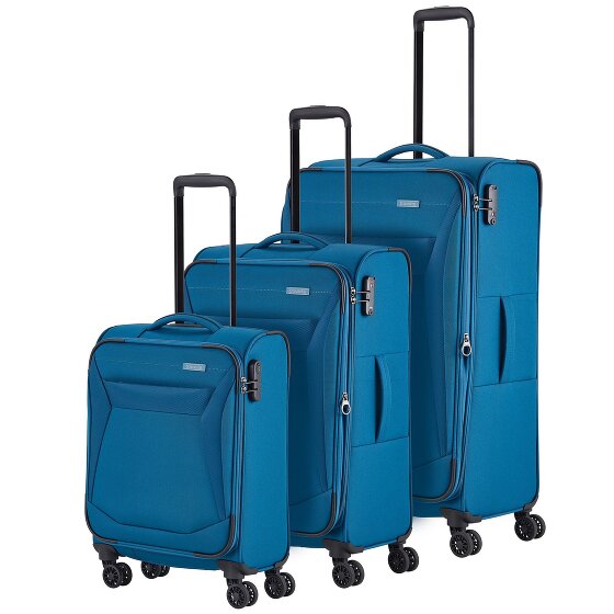 Travelite Chios 4 ruote Set di valigie 3 pezzi con piega di espansione