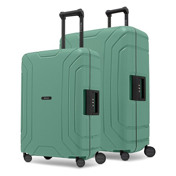Redolz Set di valigie Essentials 15 a 4 ruote M+L con chiusura a tre punti