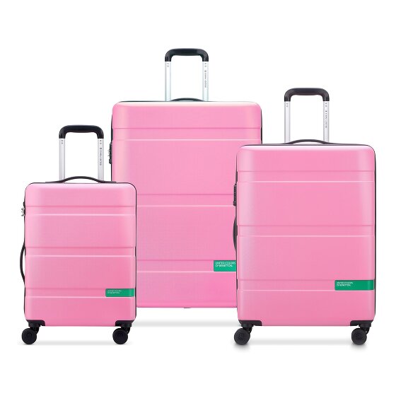 Delsey Paris x Set di valigie a 4 ruote United Colors of Benetton Now Hardside 3 pezzi con piega elastica