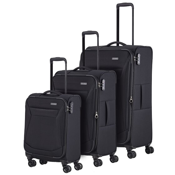 Travelite Chios 4 ruote Set di valigie 3 pezzi con piega di espansione