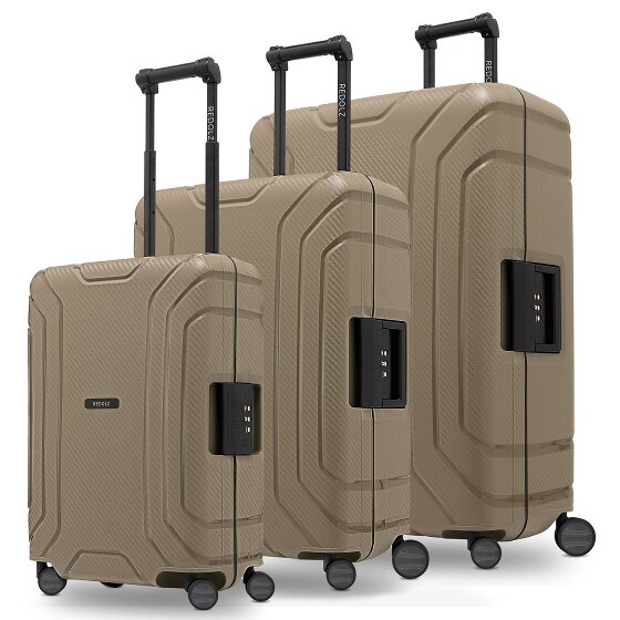 Redolz Set di valigie Essentials 15 a 4 ruote 3 pezzi con chiusura a tre punti
