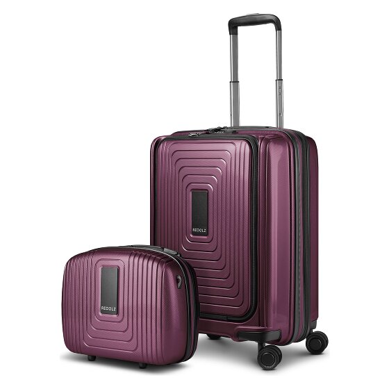 Redolz Set di valigie Essentials 14 2 pezzi trolley da cabina con piega elastica + beauty case