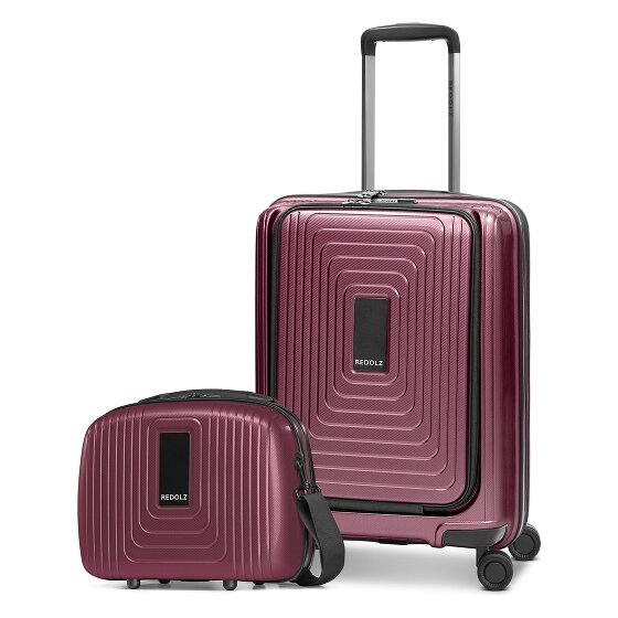 Redolz Set di valigie Essentials 14 2 pezzi trolley da cabina con piega elastica + beauty case