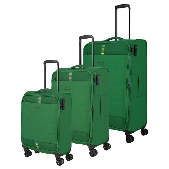 Travelite Rügen 4 ruote Set di valigie 3 pezzi con piega di espansione