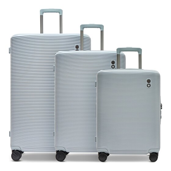 Echolac Ultima 4 ruote Set di valigie 3 pezzi con piega di espansione