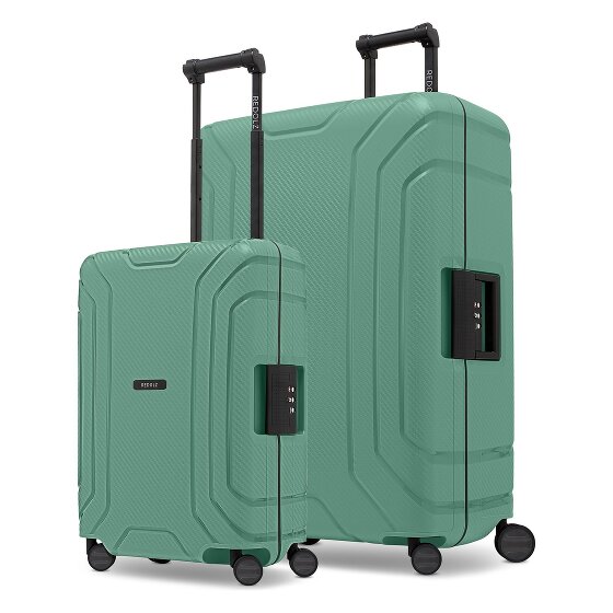 Redolz Essentials 15 Set di valigie da 4 ruote con 4 ruote S+L con chiusura a tre punti