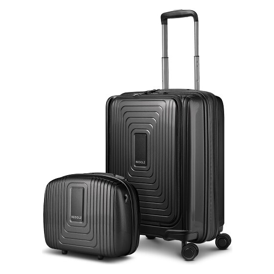 Redolz Set di valigie Essentials 14 2 pezzi trolley da cabina con piega elastica + beauty case