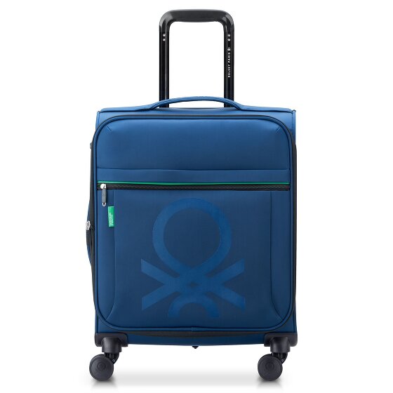 Delsey Paris x Colors Benetton Color Block Trolley da cabina a 4 ruote da 55 cm con piega ad espansione