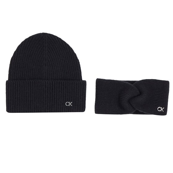 Calvin Klein Set regalo cappello e fascia in maglia Ck Metal Calvin Klein Set regalo cappello e fascia in maglia Ck Metal