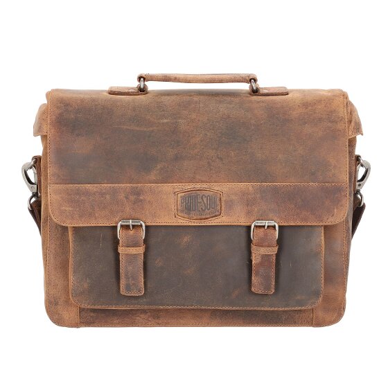 Pride and Soul Cartella in pelle con scomparto per laptop da 37 cm
