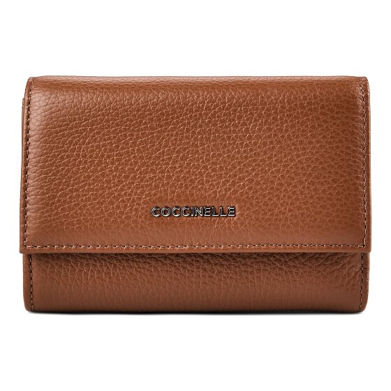 Coccinelle Portafoglio morbido in pelle metallizzata 14 cm