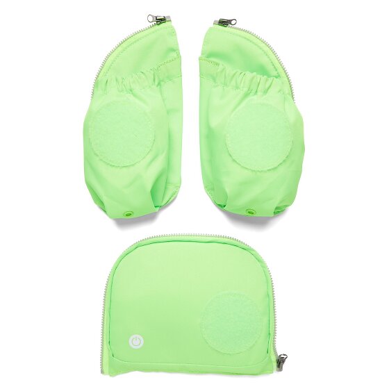 Ergobag Accessori Tasche laterali di sicurezza a led fluo Set 3 pezzi.