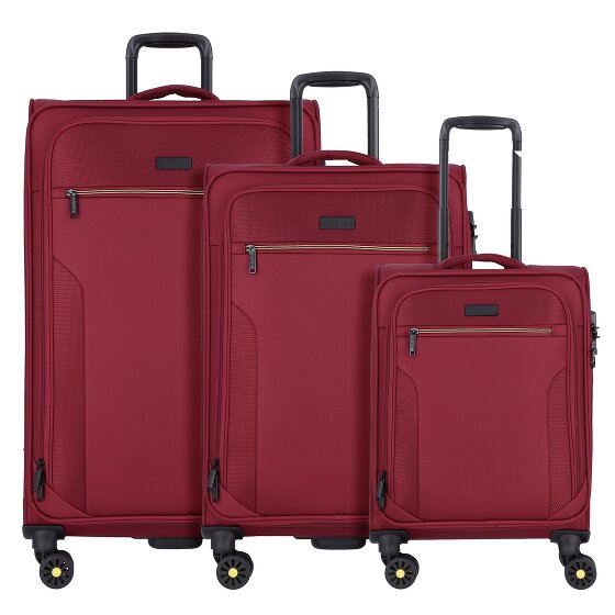 d&n Travel Line 9704 4 ruote Set di valigie 3 pezzi con piega di espansione