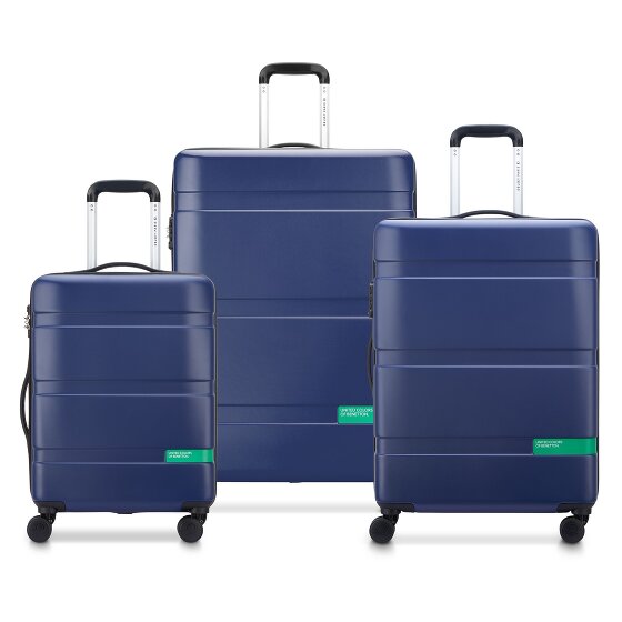 Delsey Paris x Set di valigie a 4 ruote United Colors of Benetton Now Hardside 3 pezzi con piega elastica