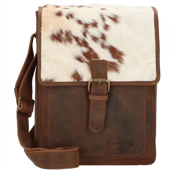 Greenland Nature Borsa a tracolla in pelle naturale combinata 25 cm