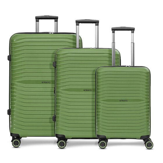 Stratic Shine 4 ruote Set di valigie 3 pezzi con piega di espansione