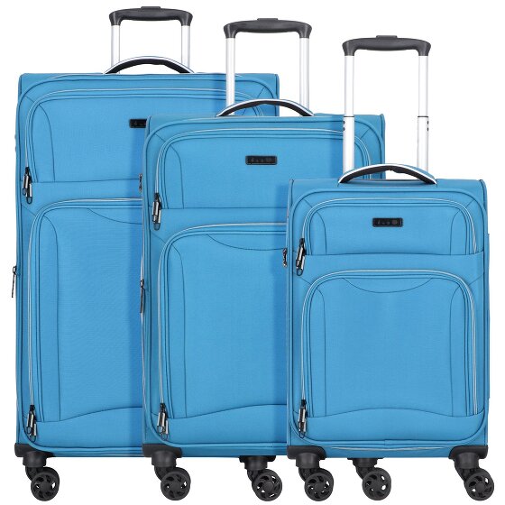 d&n Travel Line 9204 4 ruote Set di valigie 3 pezzi con piega di espansione