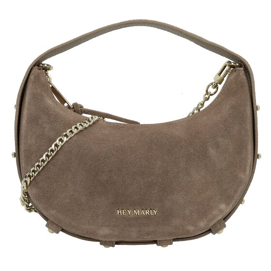 Hey Marly Lifetime Sister Suede Borsa a spalla Vera Pelle 25 cm