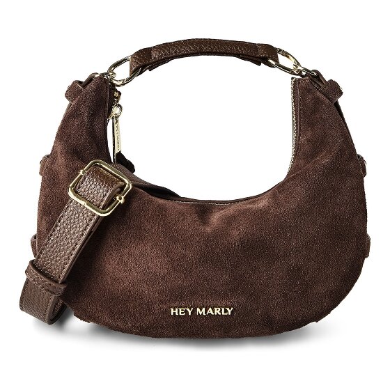 Hey Marly Lifetime Sister Suede Borsa a spalla Vera Pelle 25 cm