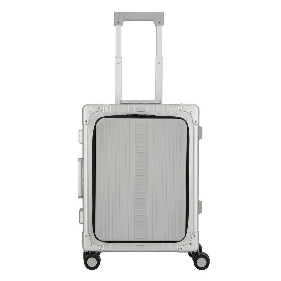 Aleon Trolley cabina a 4 ruote in Alluminio per viaggi nazionali, 53 cm, con scomparto per laptop