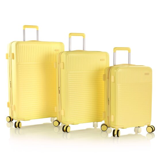 Heys Pastel 4 ruote Set di valigie 3 pezzi con piega di espansione