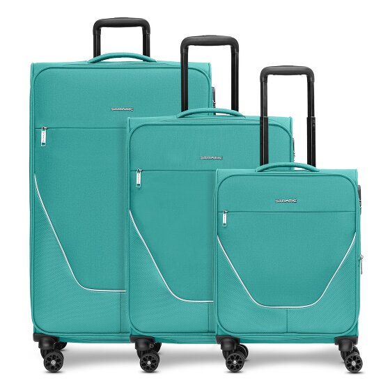 Stratic taska set di valigie a 4 ruote 3 pezzi con piega elastica