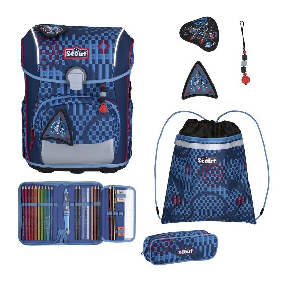 Scout Neo Exklusiv Safety Light Set di borse per la scuola 5 pezzi Scout Neo Exklusiv Safety Light Set di borse per la scuola 5 pezzi