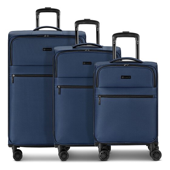 bugatti Valencia Soft 4 ruote Set di valigie 3 pezzi con piega di espansione