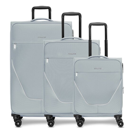 Stratic taska set di valigie a 4 ruote 3 pezzi con piega elastica
