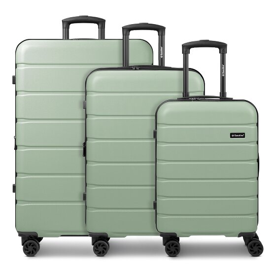 Saxoline Miami 4 ruote Set di valigie 3 pezzi con piega di espansione