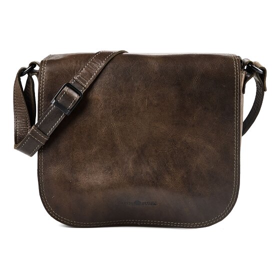 Greenburry Vintage Borsa a tracolla Vera Pelle 30 cm