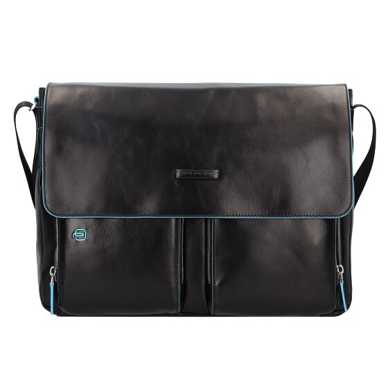 Piquadro Messenger blu quadrato in pelle 37 cm Scomparto per laptop