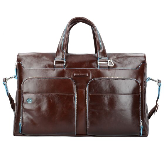 Piquadro Borsa da viaggio Weekender quadrata blu in pelle 47 cm Scomparto per laptop