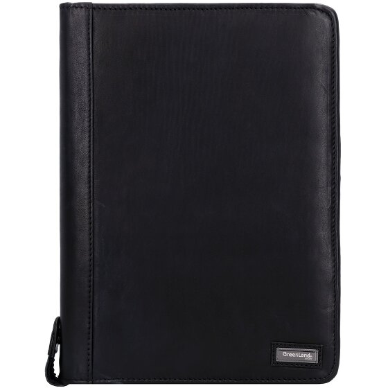 Greenland Nature Cartella ad anelli in nappa nera 33 cm