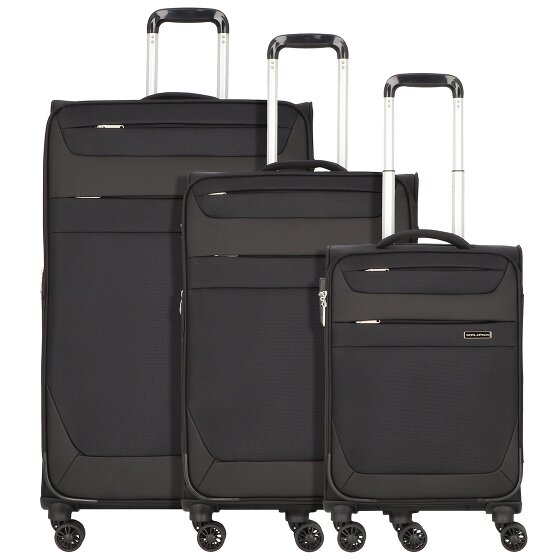 Worldpack Dublin 4 ruote Set di valigie 3 pezzi con piega di espansione