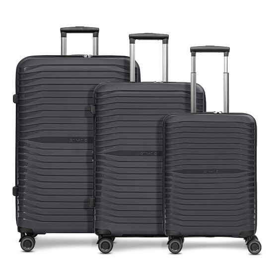 Stratic Shine 4 ruote Set di valigie 3 pezzi con piega di espansione Stratic Shine 4 ruote Set di valigie 3 pezzi con piega di espansione