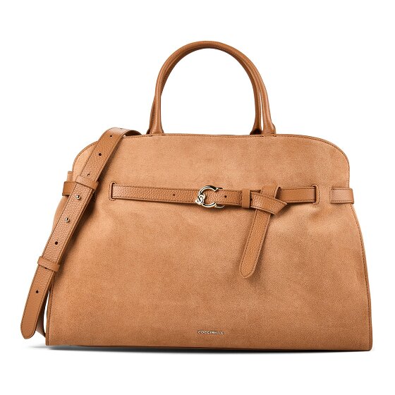 Coccinelle Sabine Suede Borsetta Vera Pelle 43 cm