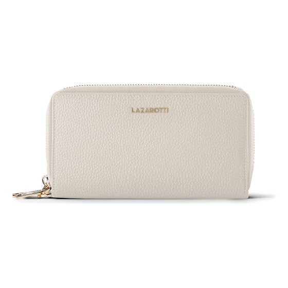 Lazarotti Portafoglio Bologna in pelle XL con doppia chiusura a zip, protezione RFID, 20 cm