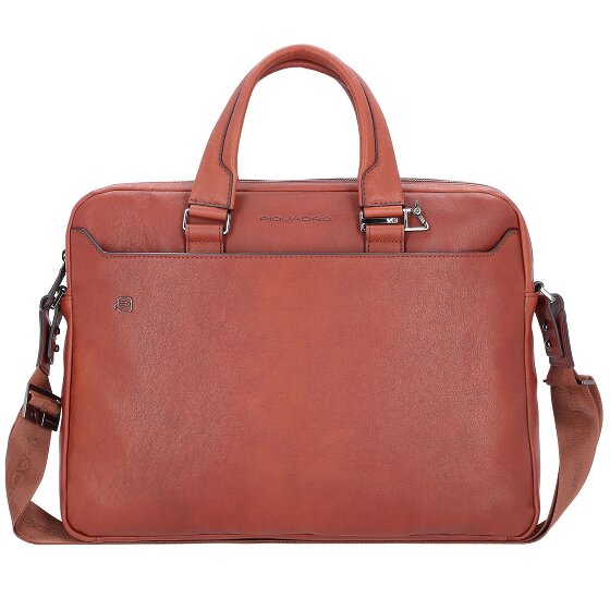 Piquadro Cartella quadrata nera in pelle 40 cm