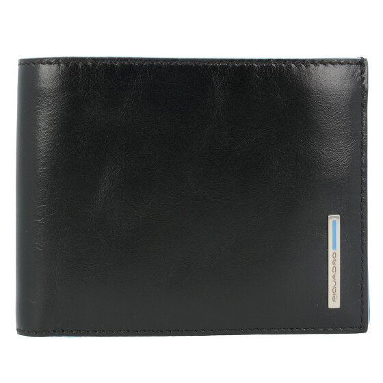 Piquadro Portafoglio quadrato in pelle blu 12,5 cm